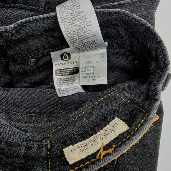 Levi’s 512 Premium Slim Taper Jeans Men’s 38x30 Black Knight Stretch - Picture 5 of 6